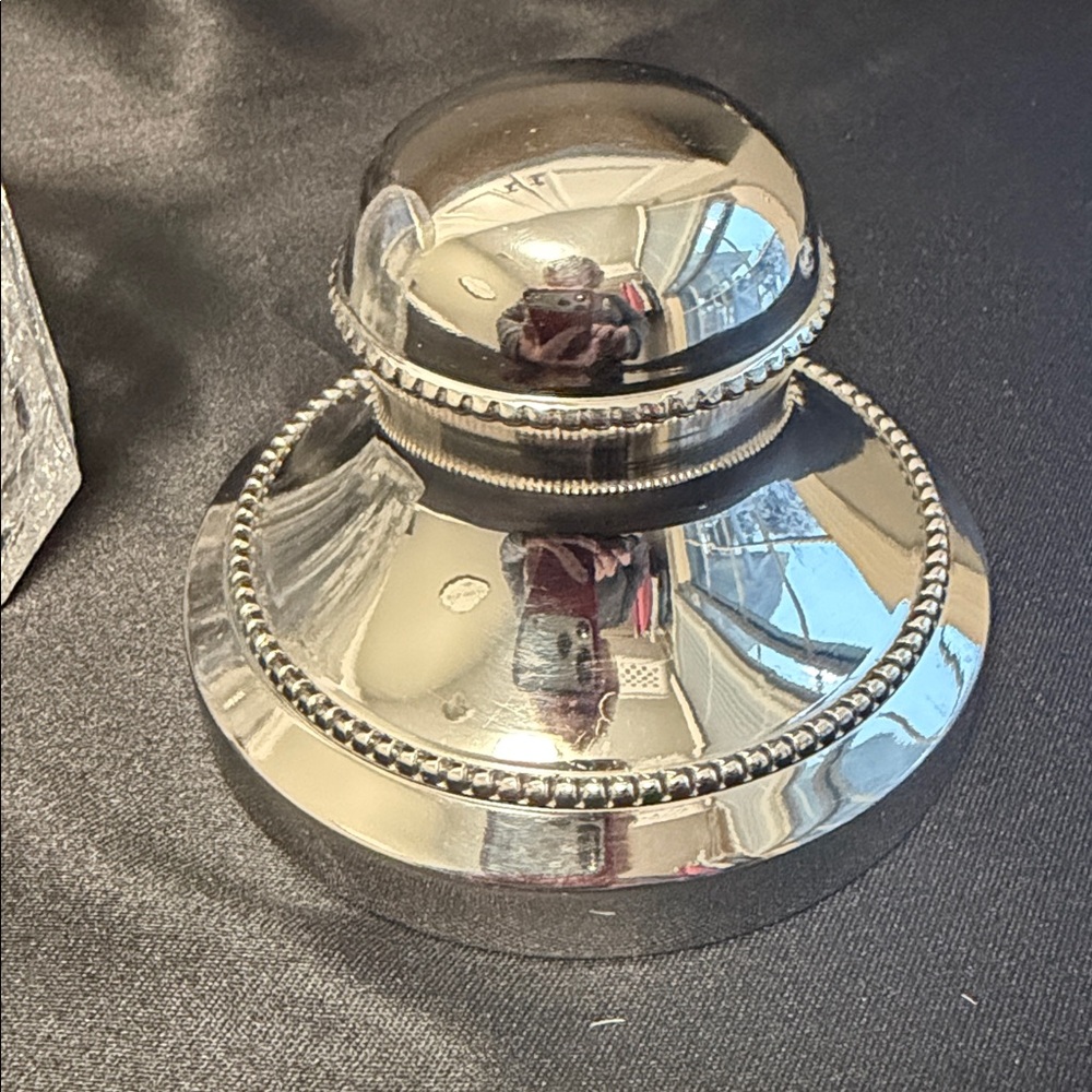 Vintage Croscill Saxony Collection Large Covered Crackle Glass Storage Jar NWT - Picture 5 of 7